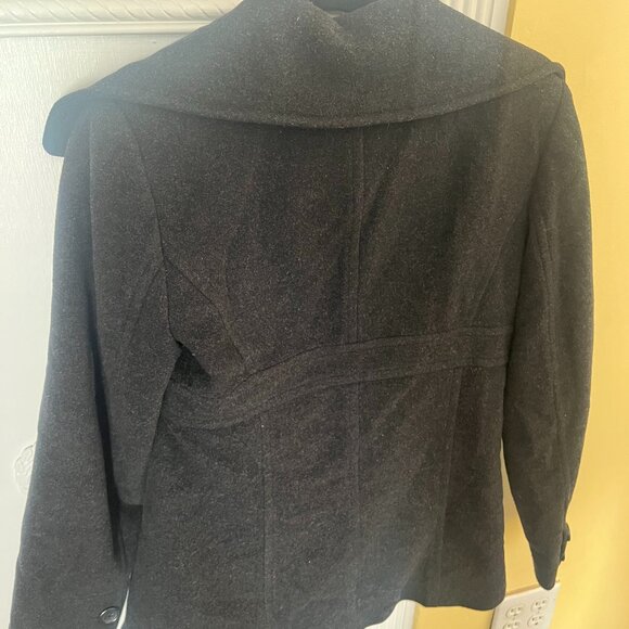 DKNY Gray Short Pea Coat Size 4 - Picture 3 of 3